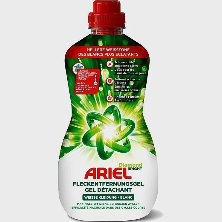 ژل لکه بر لباس آریل Ariel مناسب لباس های سفید روشن با حجم 800 گرمی(واردات قانونی از منطقه آزاد ارس)