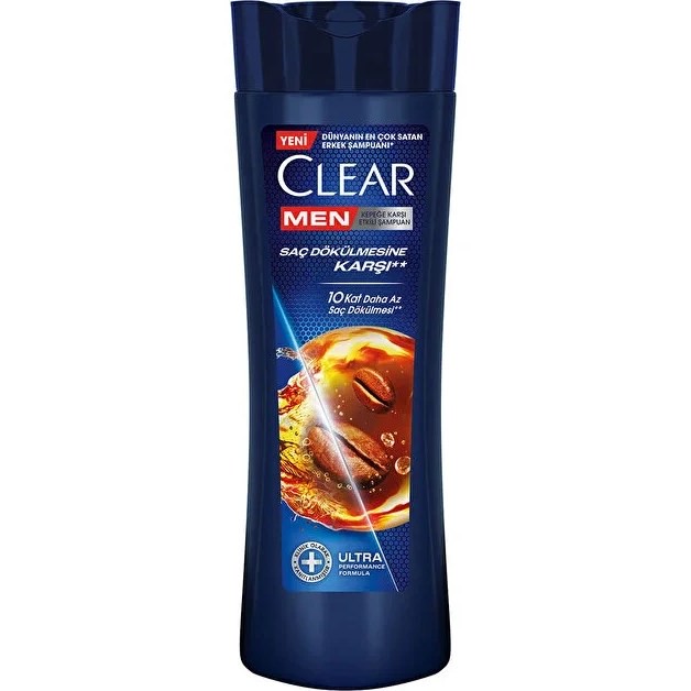 شامپو ضد شوره و ضد ریزش مردانه کلیر Clear حاوی کافئین اصل ترکیه حجم 350 میلی(واردات قانونی از منطقه آزاد ارس)