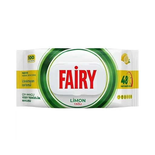 دستمال مرطوب چند منظوره سطوح فیری ، با رایحه لیمو ، بسته 100 عددی(واردات قانونی از منطقه آزاد ارس)