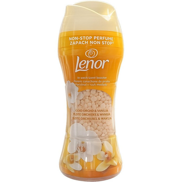 دانه های خوشبو کننده لباس لنور Lenor مدل Gold Orchid ، رایحه گل ارکیده ، وانیل و مخلوط با میموزا ، عسل ، گل رز ، هلو خامه ای ، با حجم 270 گرم(واردات قانونی از منطقه آزاد ارس)