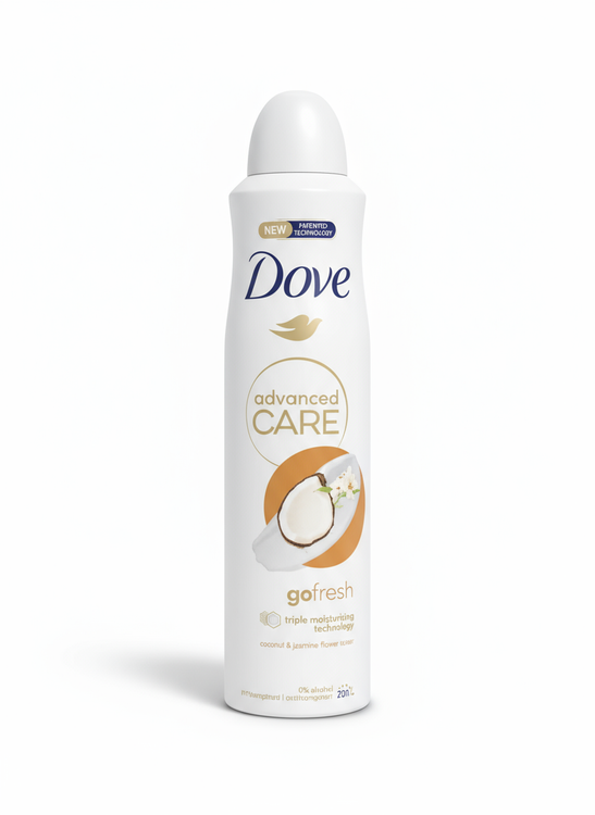 اسپری ضدتعریق زنانه داو مدل Go Fresh Advanced Care ، رایحه نارگیل و گل یاس ، با حجم 250 میلی(واردات قانونی از منطقه آزاد ارس)