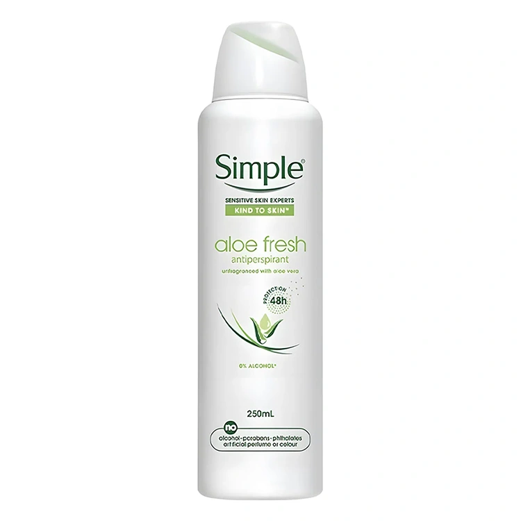 اسپری ضدتعریق simپل مدل Aloe Fresh ، مناسب انواع پوست به‌ویژه پوست حساس ، با حجم 250 میلی(واردات قانونی از منطقه آزاد ارس)