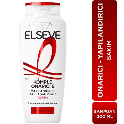 شامپو elسیو مدل Komple Onarici 5 ، مناسب برای موهای آسیب دیده و ضعیف ، 5 کاره ، ترمیم کننده ، با حجم 300 میلی (واردات قانونی از منطفه آزاد ارس)