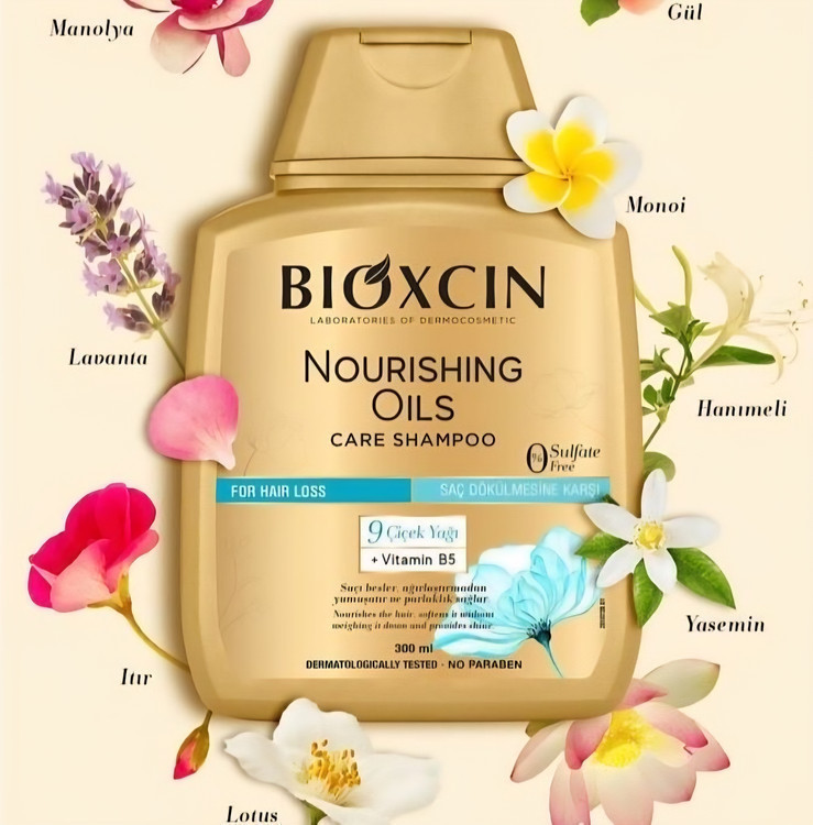 شامپو طلایی bioکسین مدل Nourishing Oils ، بدون سولفات حاوی 9 روغن مغذی ، مناسب برای موهای خشک و آسیب دیده ، با حجم 300 میلی(واردات قانونی از منطقه آزاد ارس)