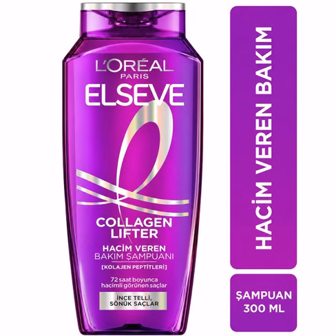 شامپو elسیو مدل Collagen Lifter ، حجم دهنده مو  ، حاوی کلاژن ، مناسب موهای نازک و کم‌حجم با حجم 300 میلی(واردات قانونی از منطقه آزاد ارس)