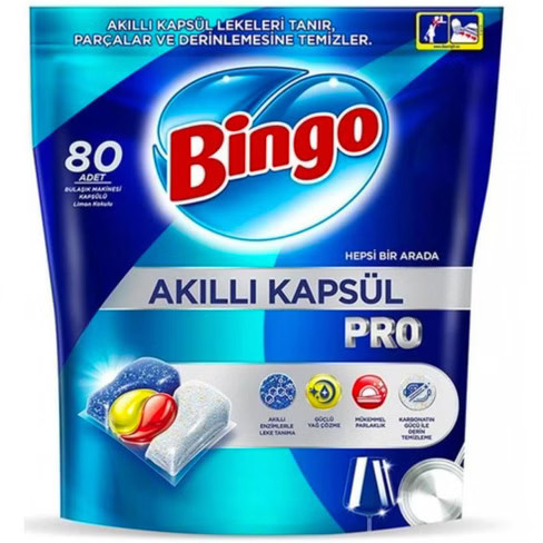 قرص ماشین ظرفشویی بینگو پرو ، بسته 80 عددی(واردات قانونی از منطقه آزاد ارس)
