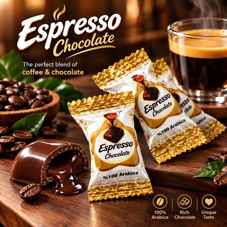 شکلات اسپرسو 100% اربیکا Espresso chocolate