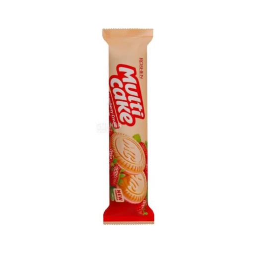 بیسکوییت مولتی کیک توت فرنگی روشن(۱۸۰gr)