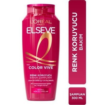 شامپو elسیو قرمز مدل Color Vive ، مناسب برای موهای رنگ شده و دارای دکلره ، تثبیت کننده رنگ مو ، با حجم 300 میلی (واردات قانونی از منطقه آزاد ارس)
