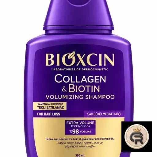 شامپو bioکسین بنفش مدل کلاژن و بیوتین ، ضد ریزش و حجم دهنده ، مناسب برای انواع موها به‌ویژه موهای کم‌پشت ، نازک و مستعد ریزش ، با حجم 300 میلی(واردات قانونی از منطقه آزاد ارس)